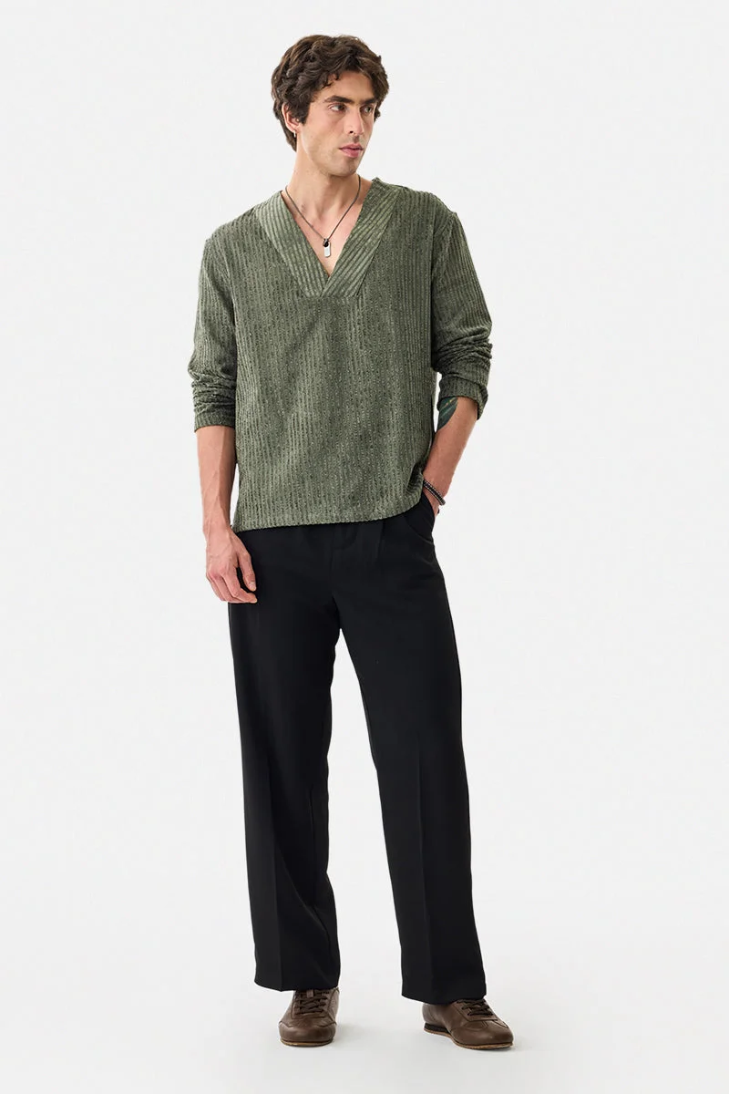 SNITCH Box Fit V Neck Popover Shirt